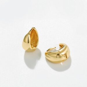 VIEN® Tarnish Free Gold Plated Stainless Steel Stud Earrings Women Fashion Jewelry Geometric Hammered Irregular Statement Earrings